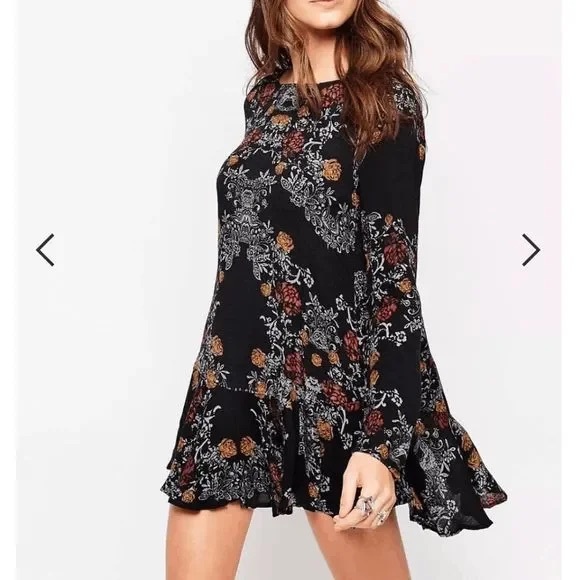 Free People Smooth Talker Tunic Raven Dress Size Small - Picture 1 of 8